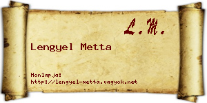 Lengyel Metta névjegykártya